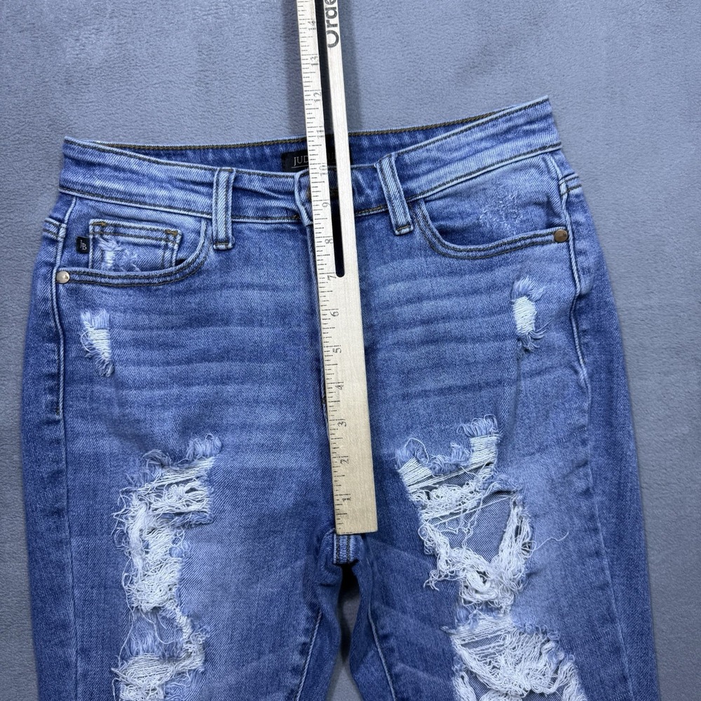 Judy Blue Jeans Womens 3/26 (26x28) Distressed Highrise Skinny Stretch Denim USA - Picture 7 of 10